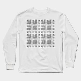 Shibori gray squares Long Sleeve T-Shirt